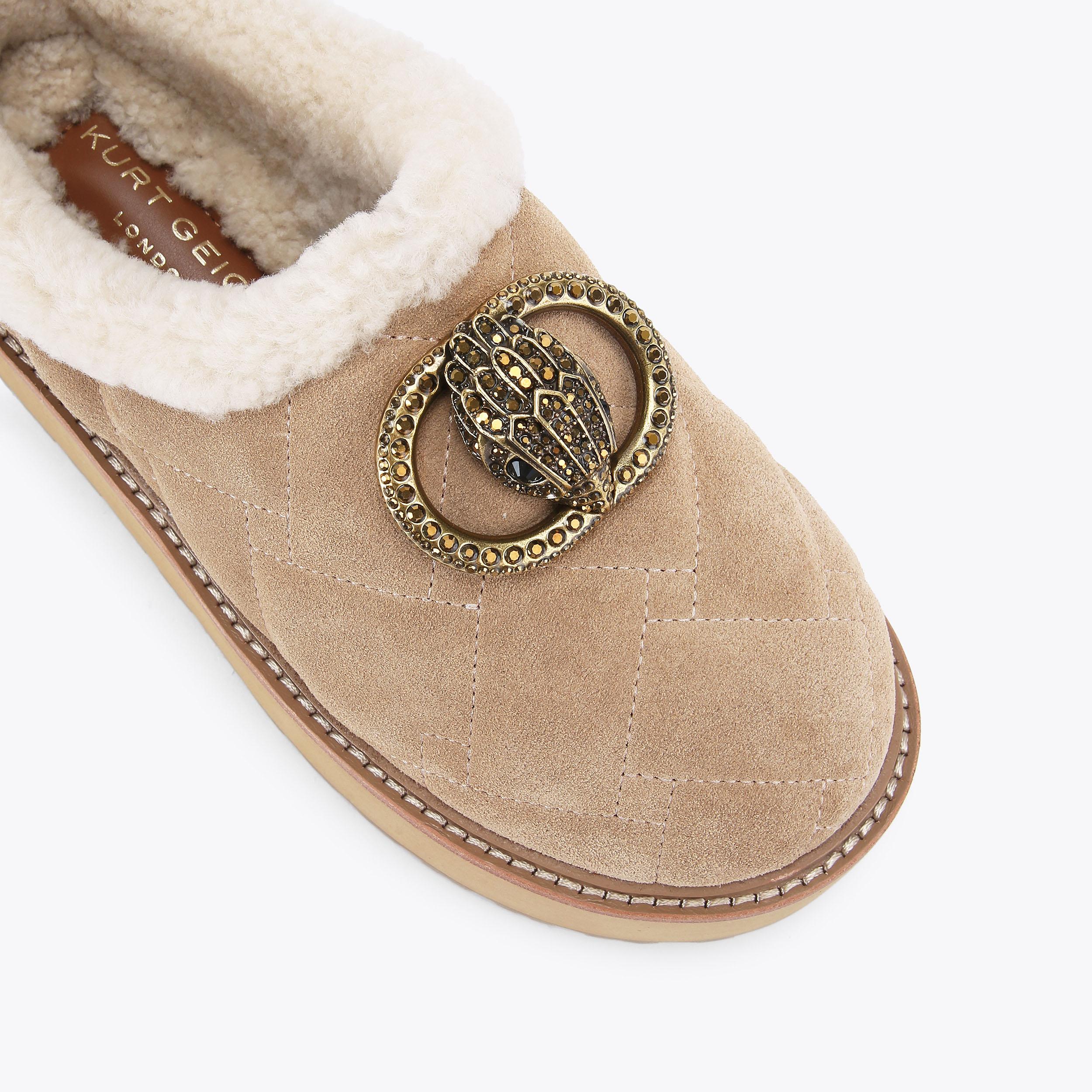 CHELSEA FLATFORM SLIP ON Beide Suede Slip On Shoe by KURT GEIGER