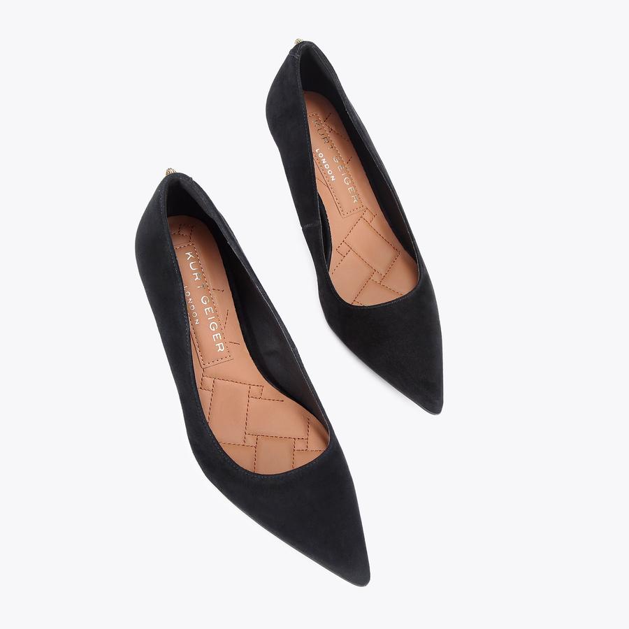KENSINGTON FLEXI 65 Black Suede Heels by KURT GEIGER LONDON