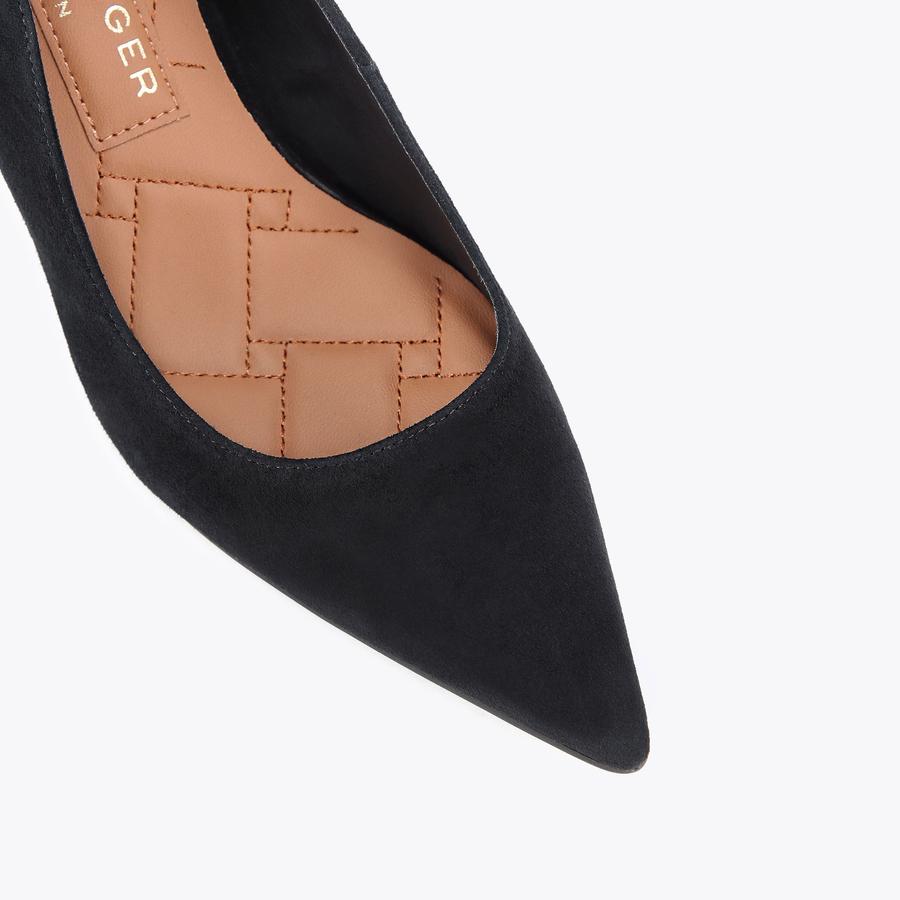KENSINGTON FLEXI 65 Black Suede Heels by KURT GEIGER LONDON