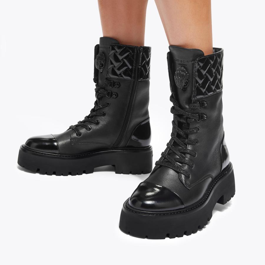 KENSINGTON CUFF LACE UP Black Leather Ankle Boot by KURT KENSINGTON CUFF LACE UP Black Leather Ankle Boot by KURT