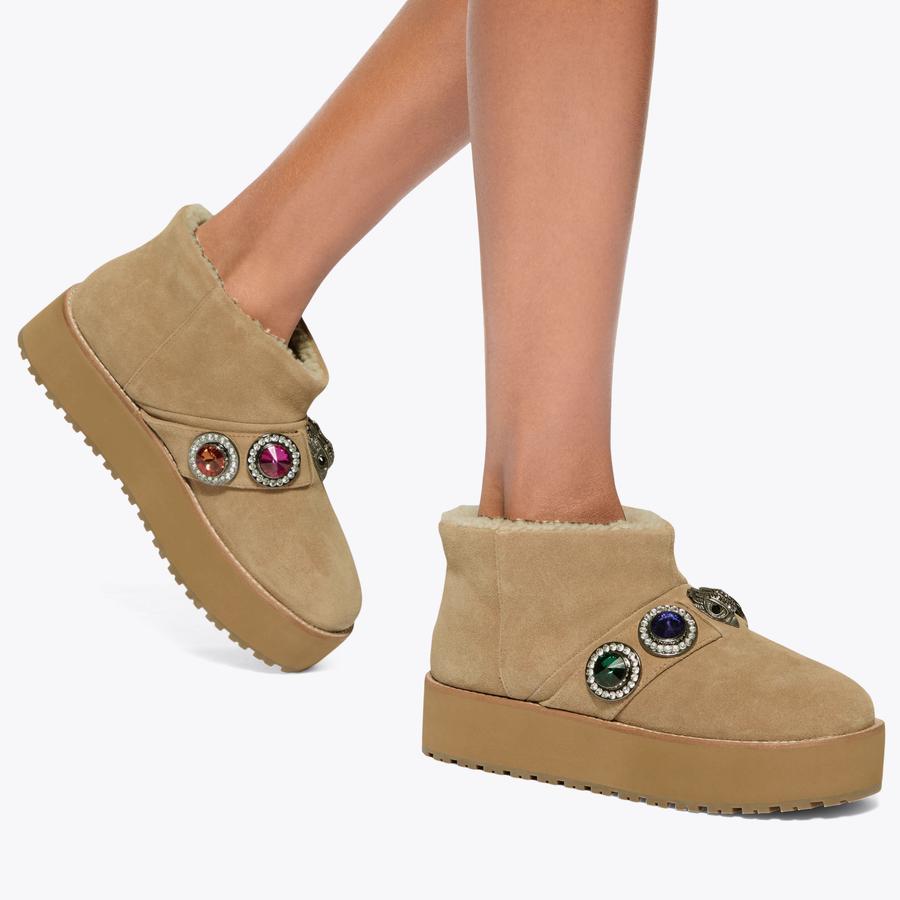 OCTAVIA TEDDY BOOTIE Suede Slip On Bootie by KURT GEIGER LONDON OCTAVIA TEDDY BOOTIE Suede Slip On Bootie by KURT GEIGER LONDON