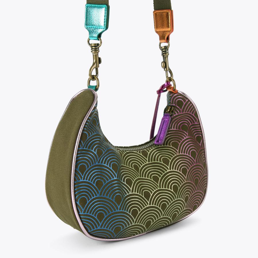 SM SOUTHBANK HOBO Khaki Canvas Hobo Purse by KURT GEIGER LONDON