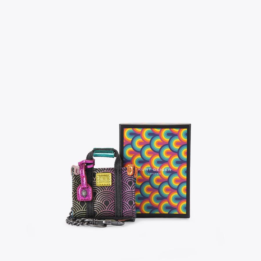 Southbank Keyring Black Canvas | Kurt Geiger