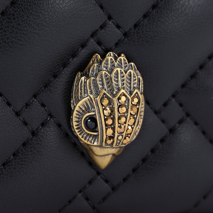 カート・ガイガー ロンドン マイクロケンジントンカメラバッグ MICRO KENSINGTON Black Micro Quilted Cross Body Purse by