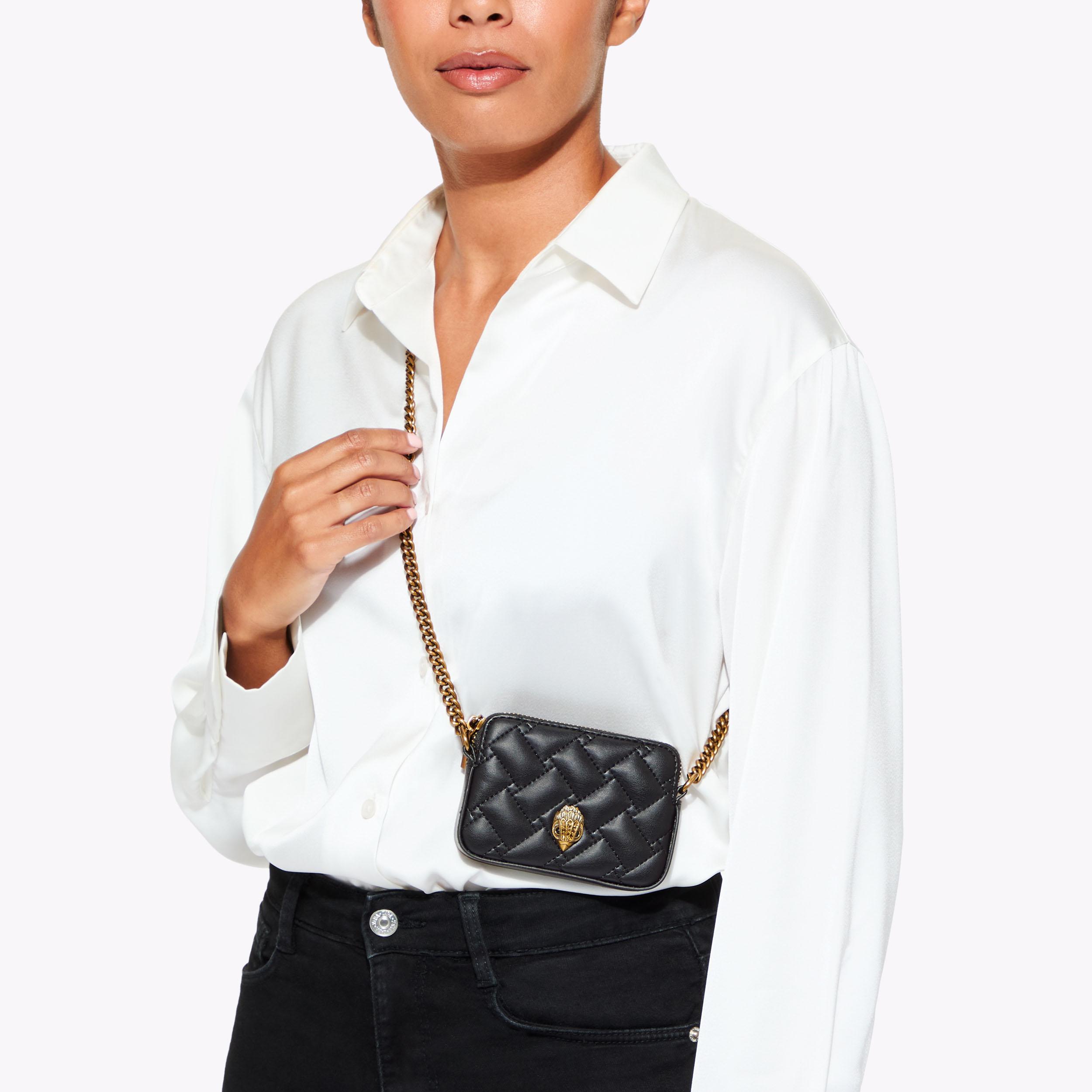 MICRO KENSINGTON CAMERA Black Leather Micro Camera by KURT GEIGER LONDON