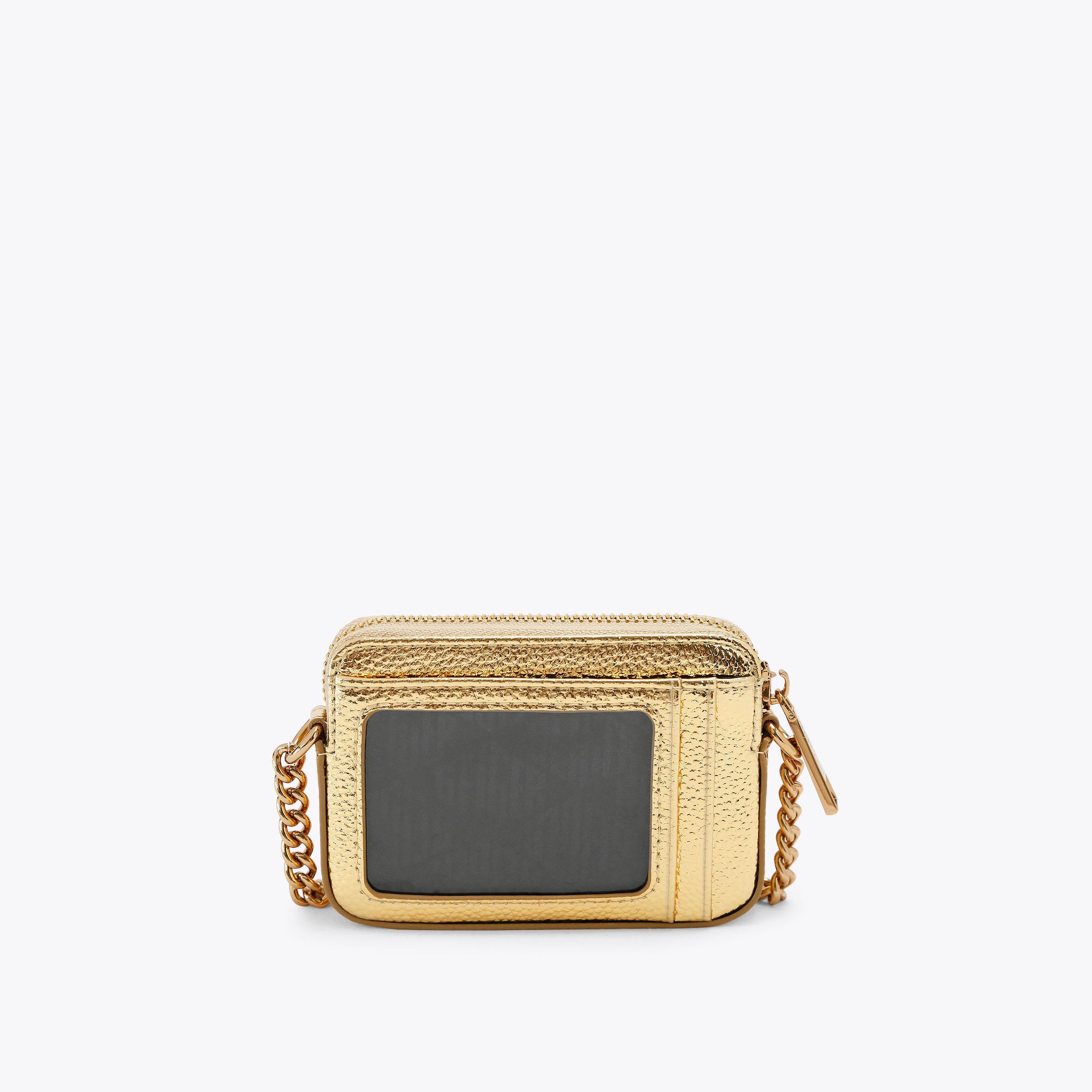 MICRO KENSINGTON CAMERA Metallic Gold Camera Bag by KURT