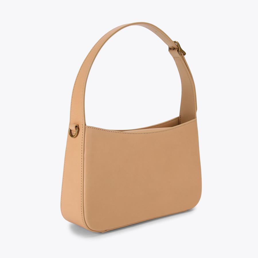 BOND SHOULDER BAG Taupe Leather Shoulder Purse by KURT GEIGER LONDON