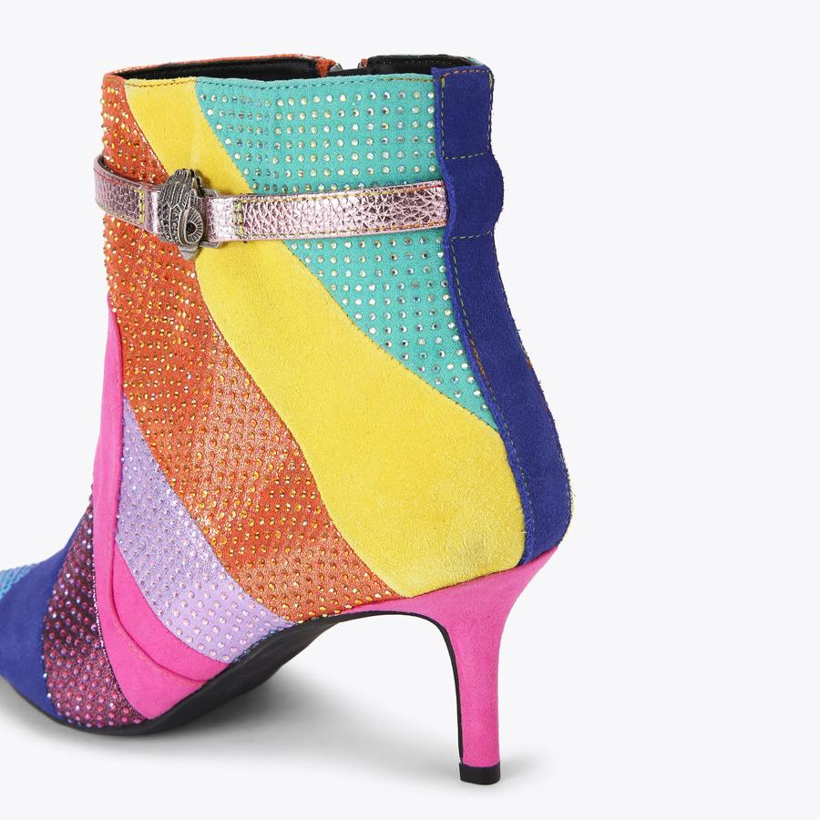 kitty Rainbow Crystal Kensington Flexi Ankle Boot | Kurt Geiger