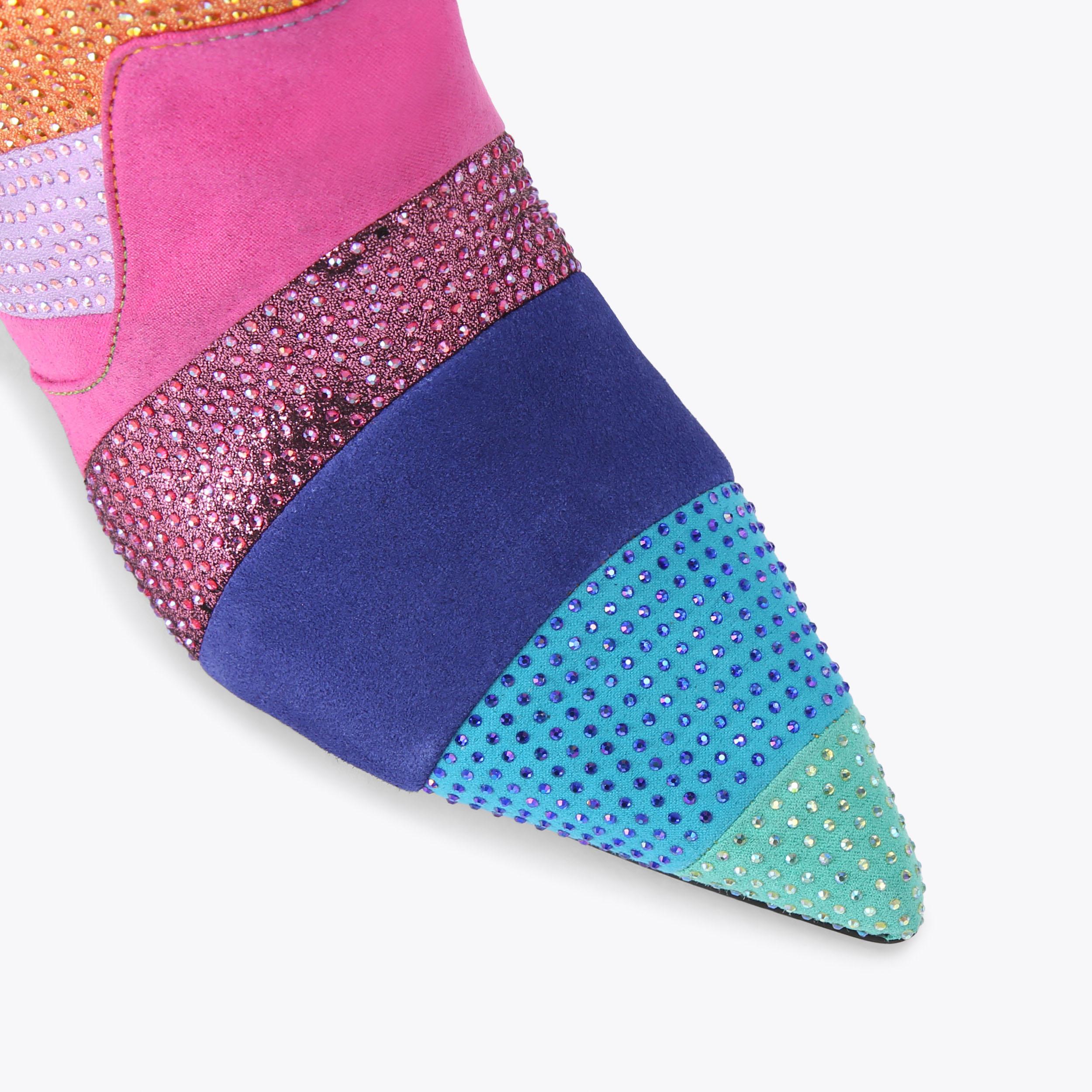 Rainbow Crystal Kensington Flexi Ankle Boot | Kurt Geiger