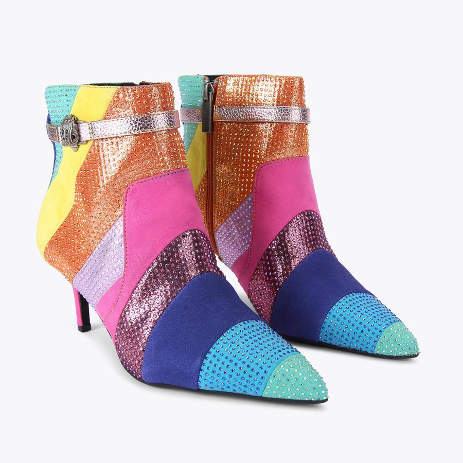 kitty Rainbow Crystal Kensington Flexi Ankle Boot | Kurt Geiger