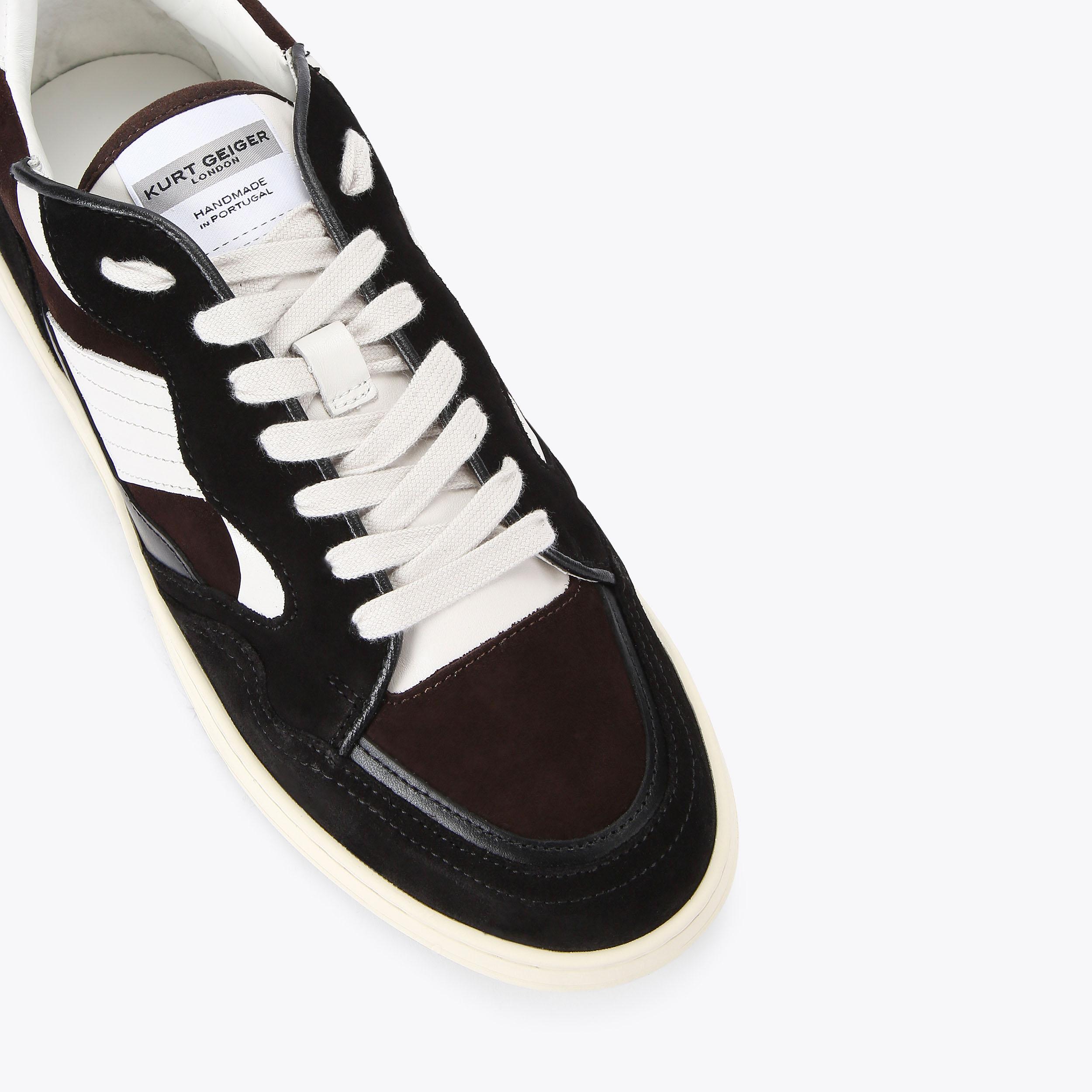 BENN SNEAKER Black Brown Lace Up Sneaker by KURT GEIGER LONDON
