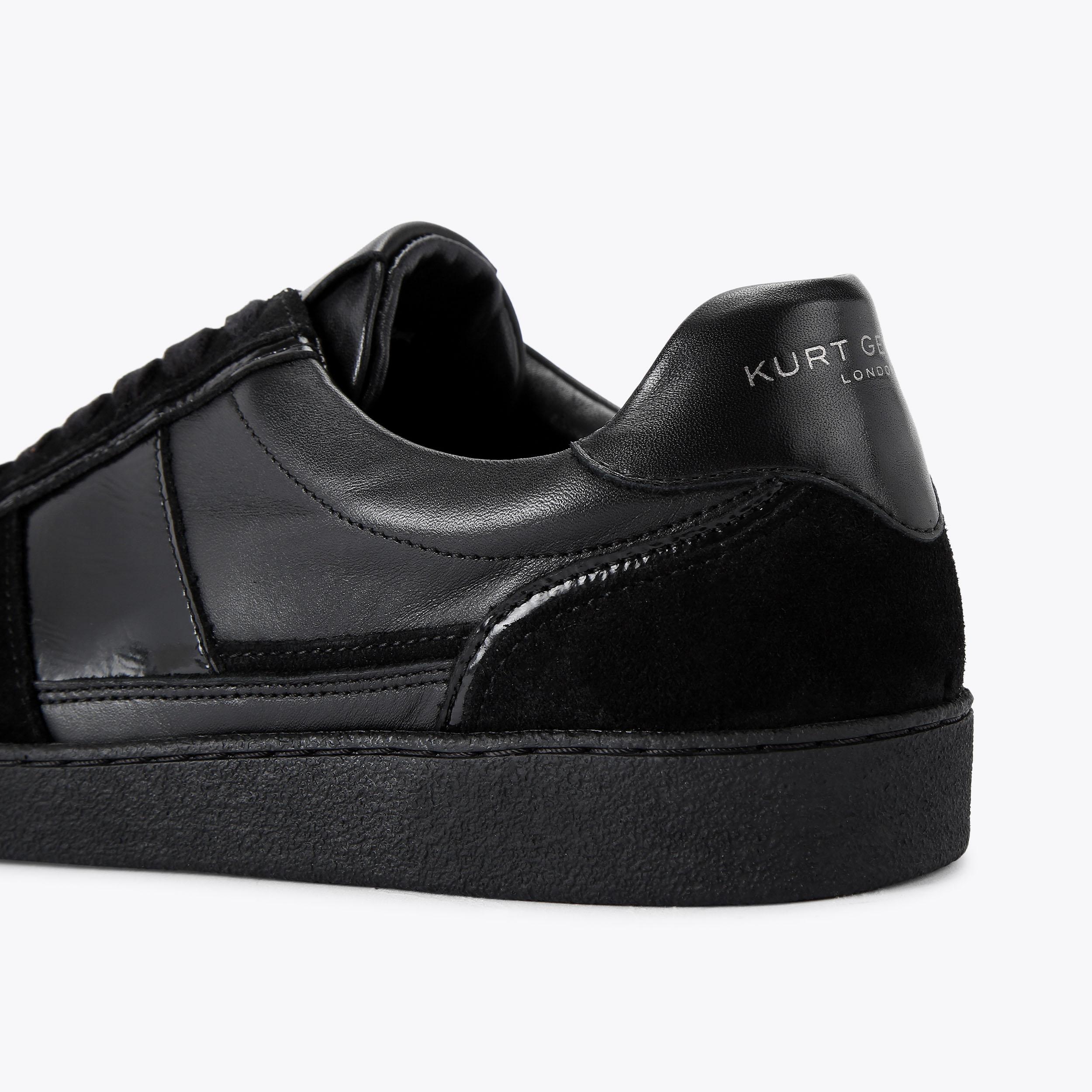 Lloyd Black Leather Sneakers | Men's Designer Shoes | Kurt Geiger