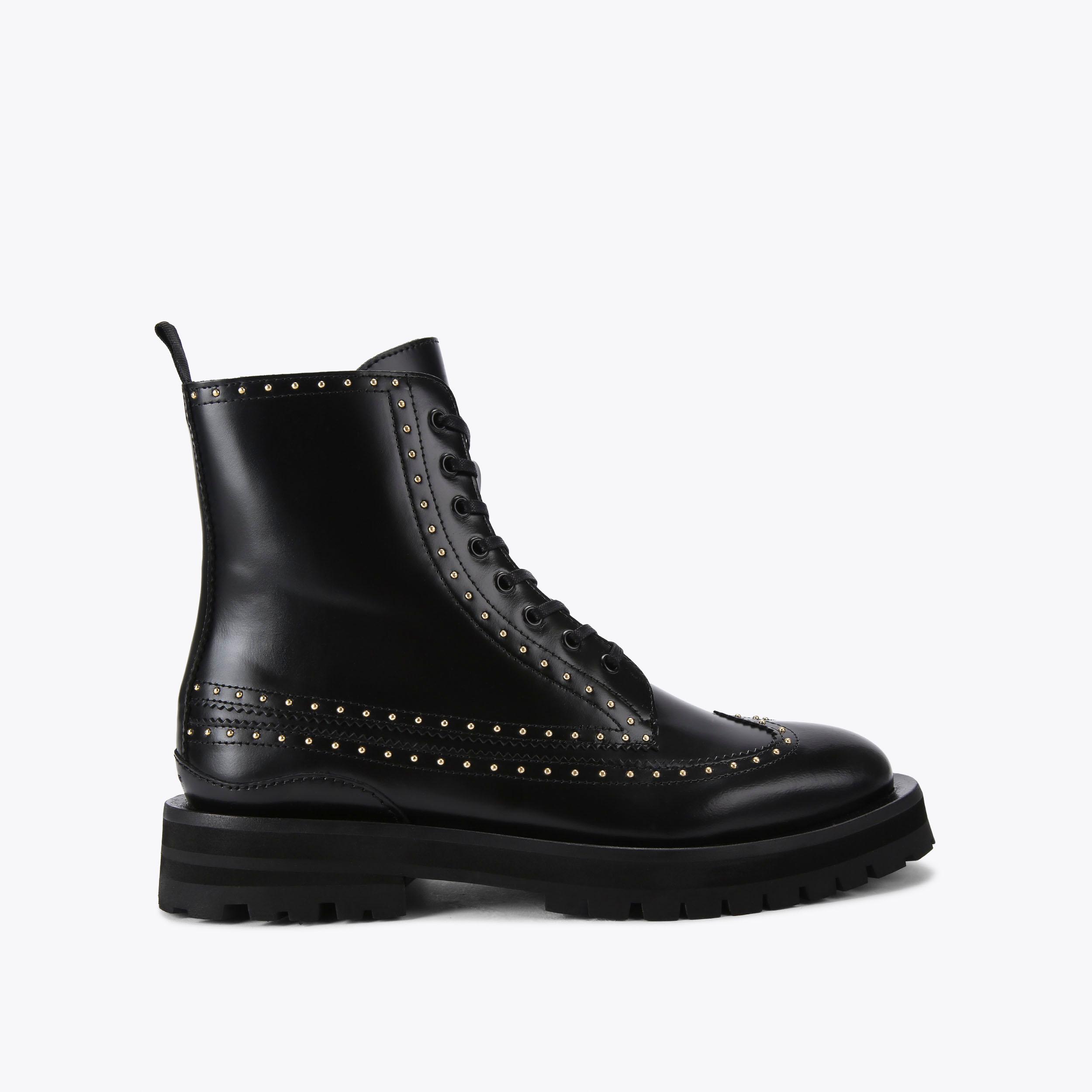 DRAYTON BOOT Black Leather Lace Up Boot by KURT GEIGER LONDON display picture 1