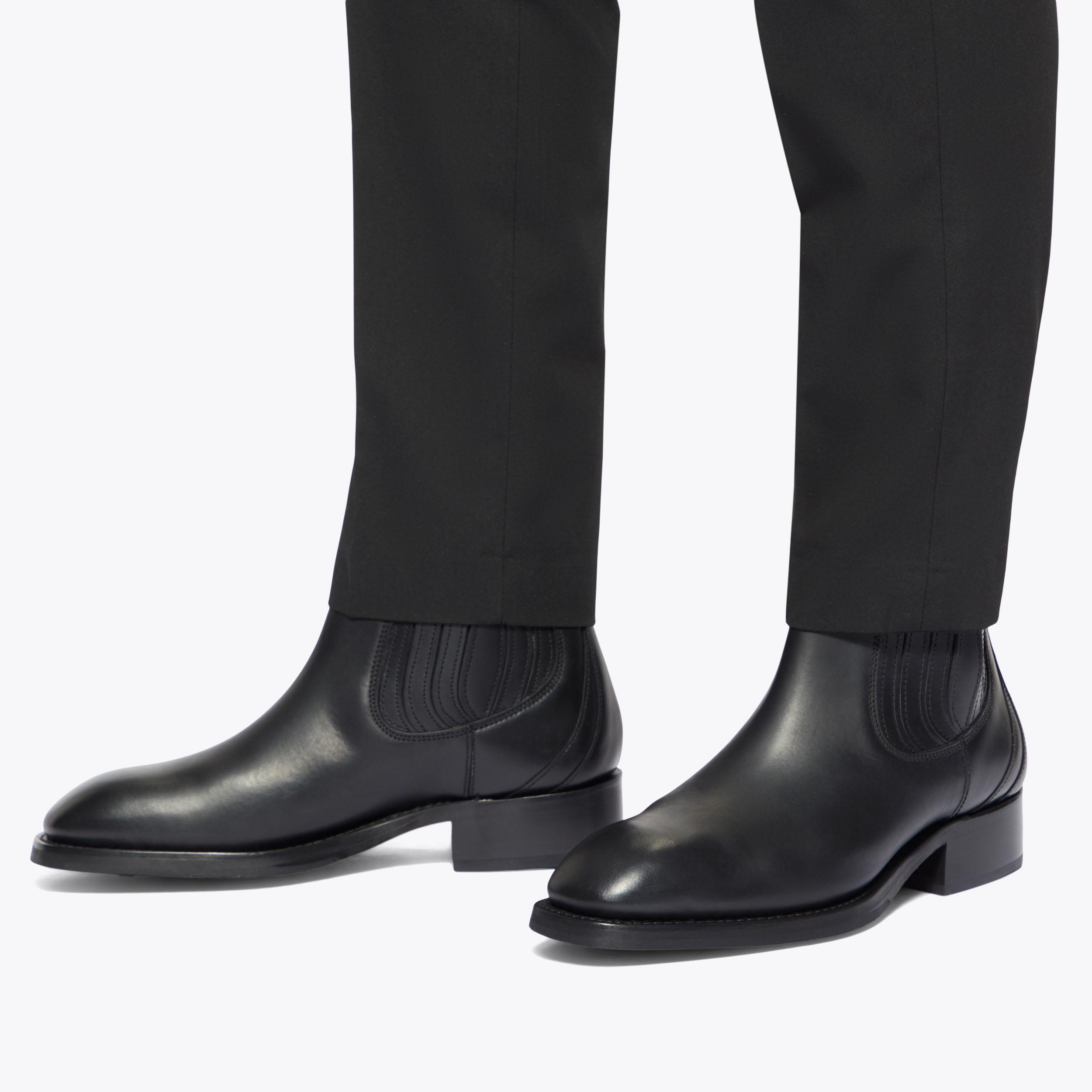 Chelsea Boots - Kemp Black Leather Ankle Boots | Kurt Geiger