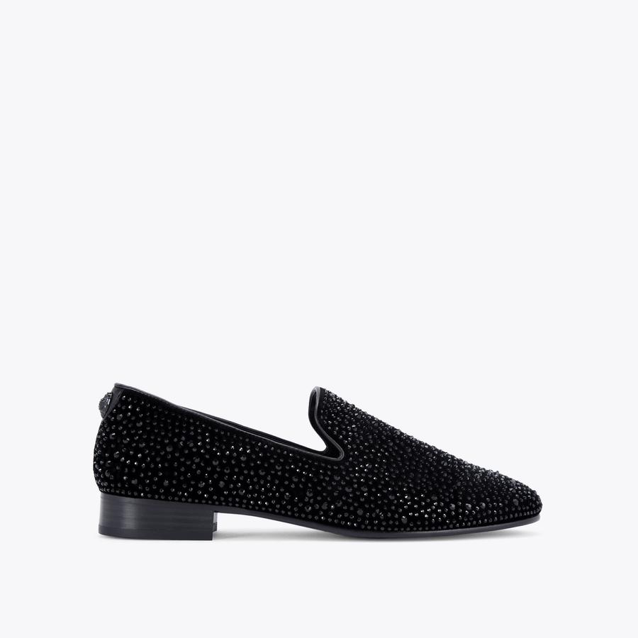 ACE Black Crystal Slip On Loafer by KURT GEIGER LONDON