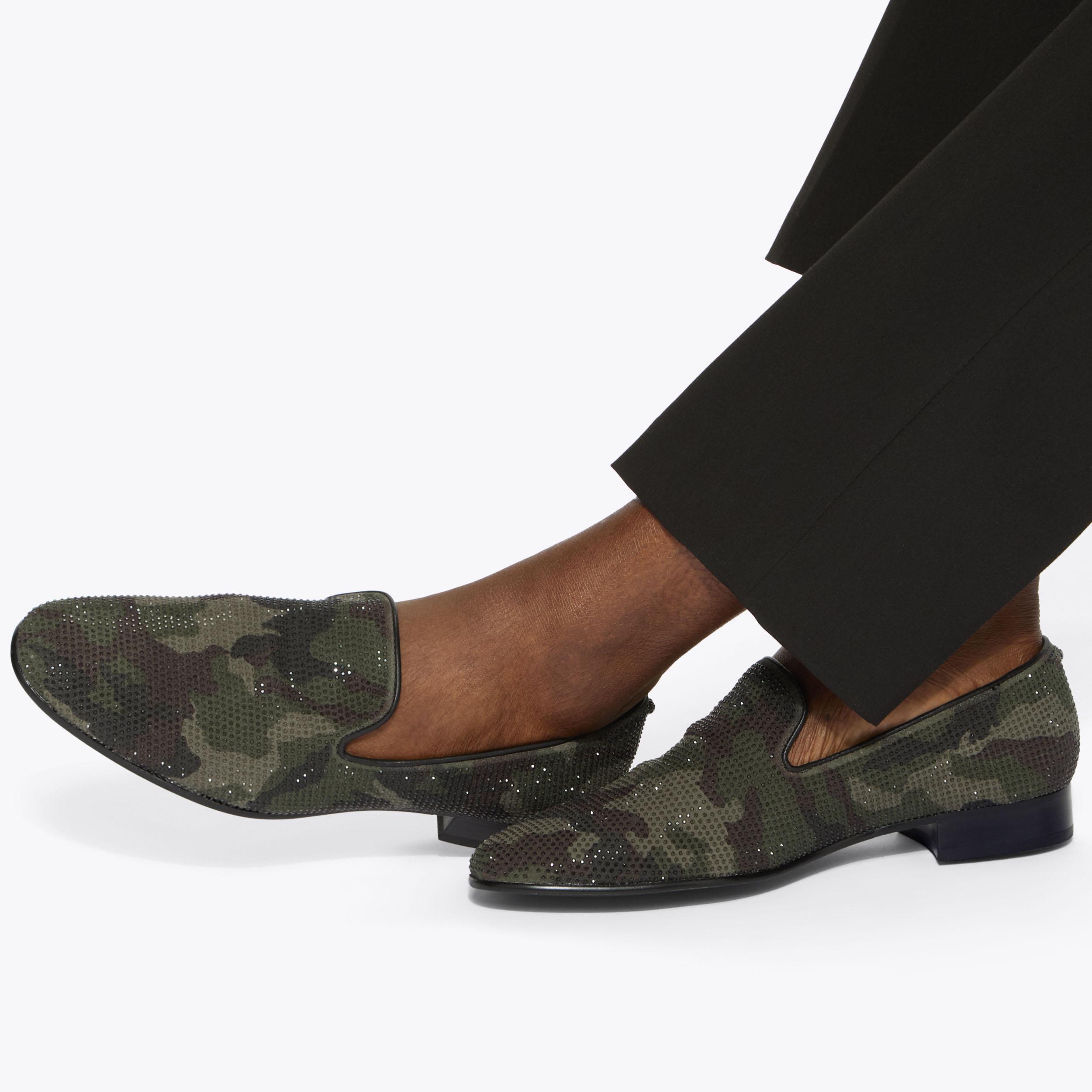 Guess Mens‎ Camouflage Velvet Horsebit Loafer Green Brown Camo Slip On Shoe 10 Guess Men main image 4