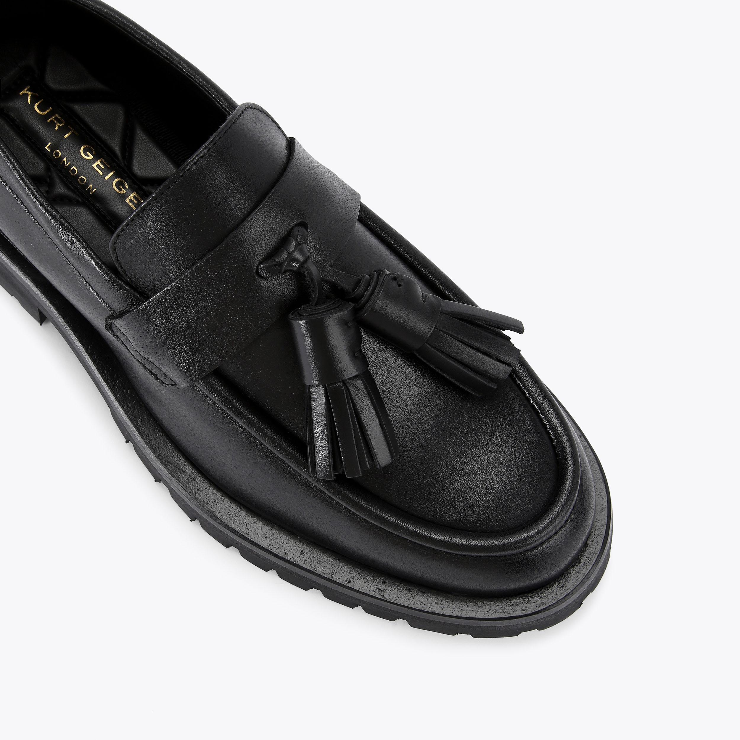 HAYES TASSEL LOAFER Black Tassel Loafer by KURT GEIGER LONDON