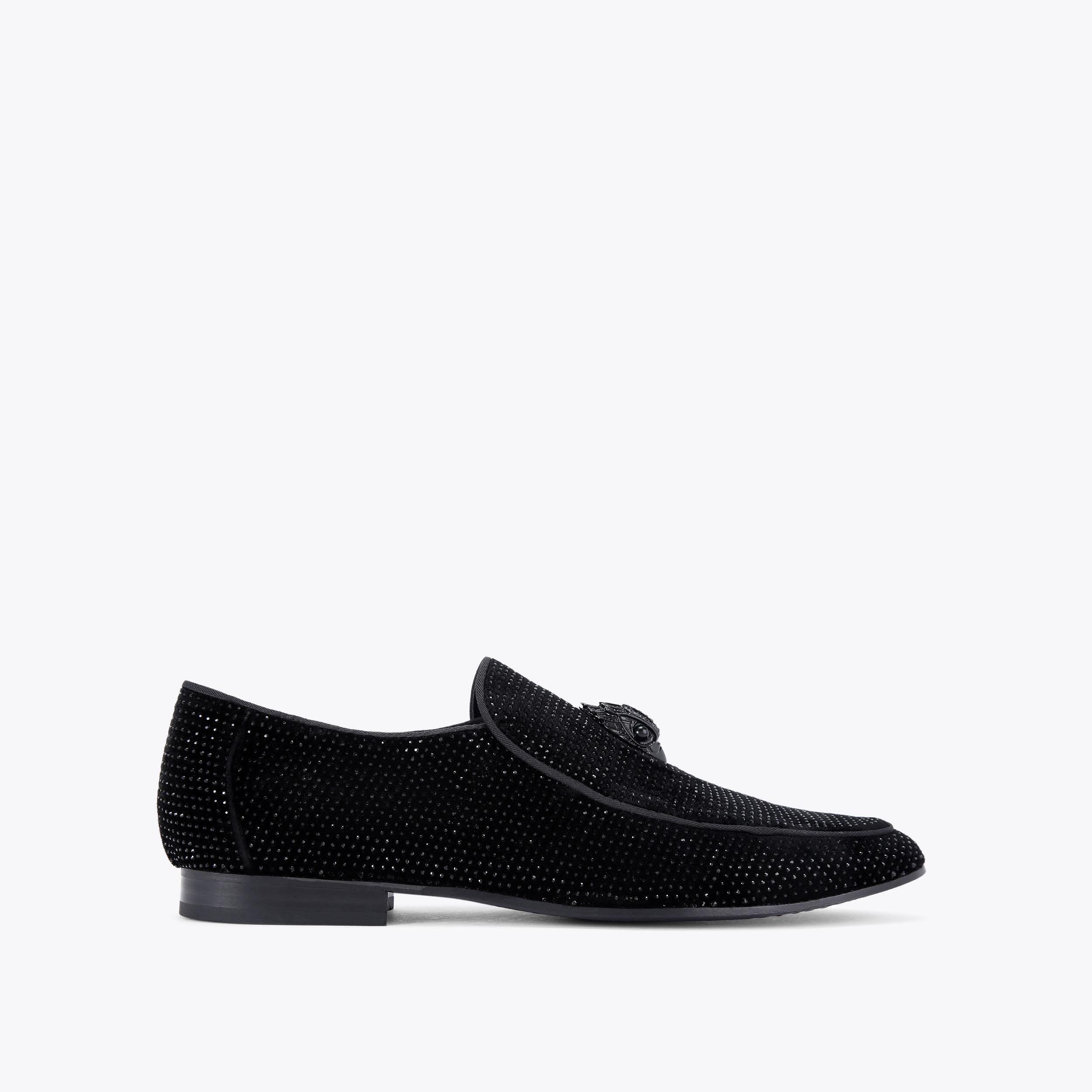 HUGH EAGLE Black Crystal Slip On Loafer by KURT GEIGER LONDON
