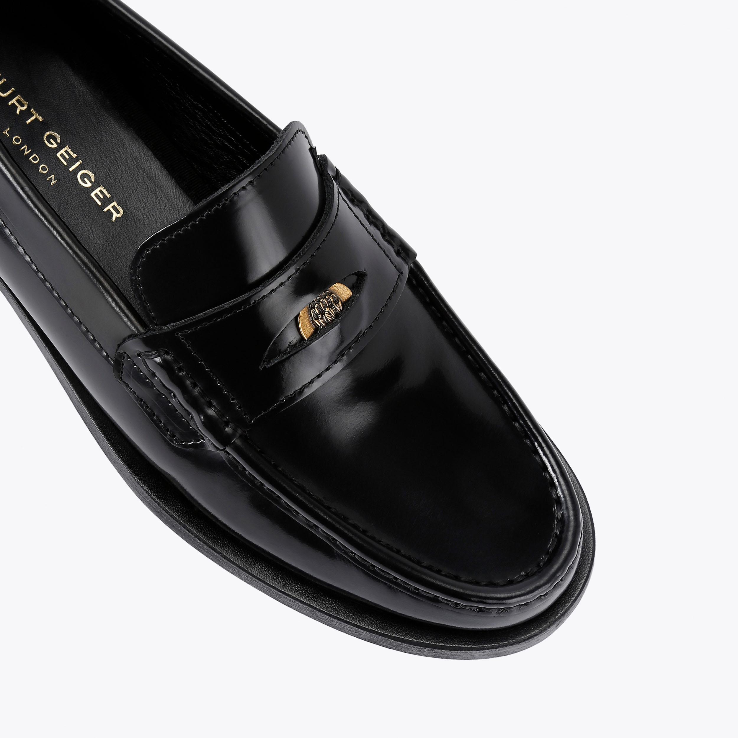 LUIS PENNY LOAFER Black Leather Slip On Loafer by KURT  display picture 1