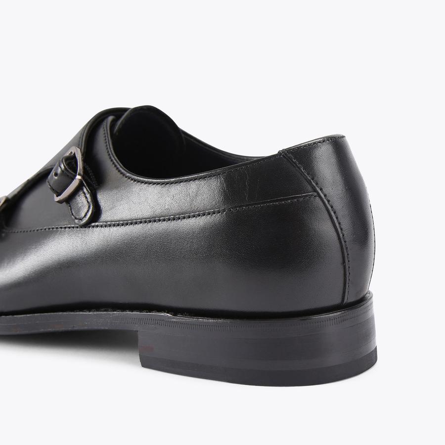 Sloane Monk Black Leather Shoes | Men's Dress Shoes | Kurt Geiger