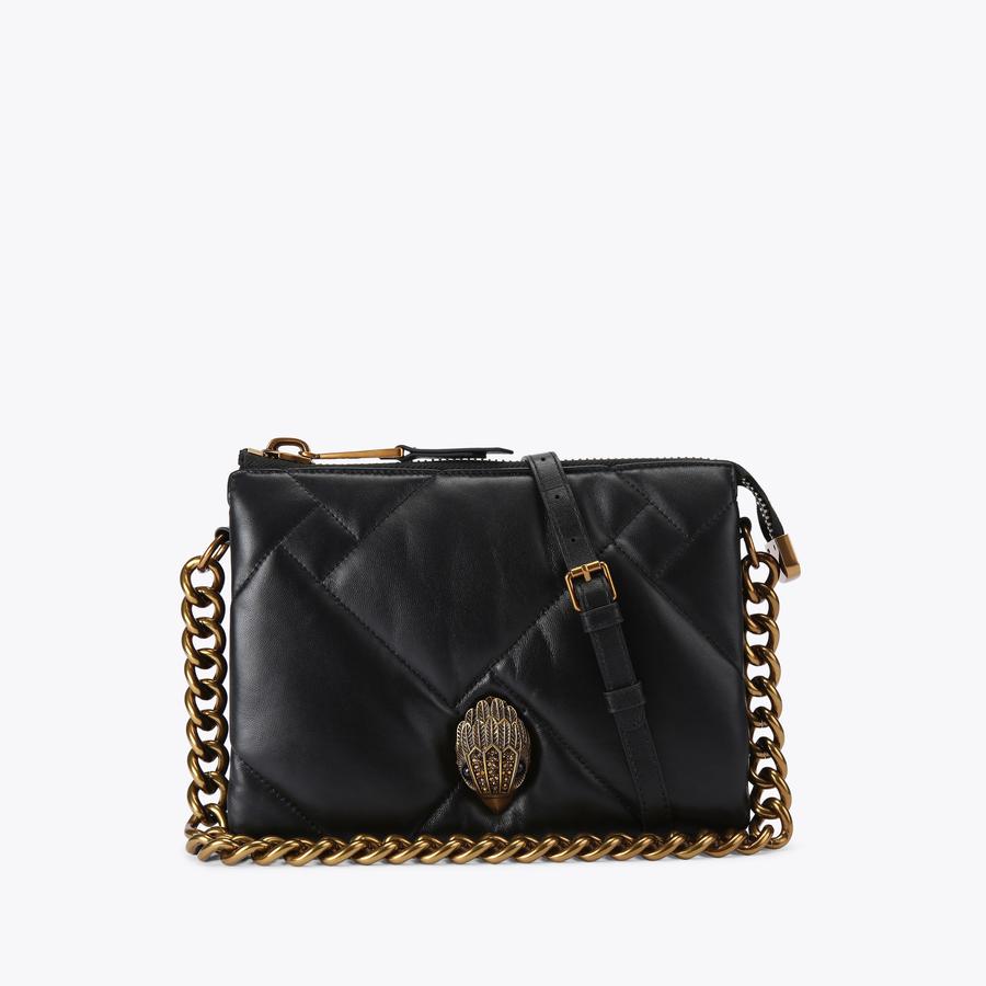 KURT GEIGER LONDON Kensington Shoulder Bag 2024 in Black and Gold