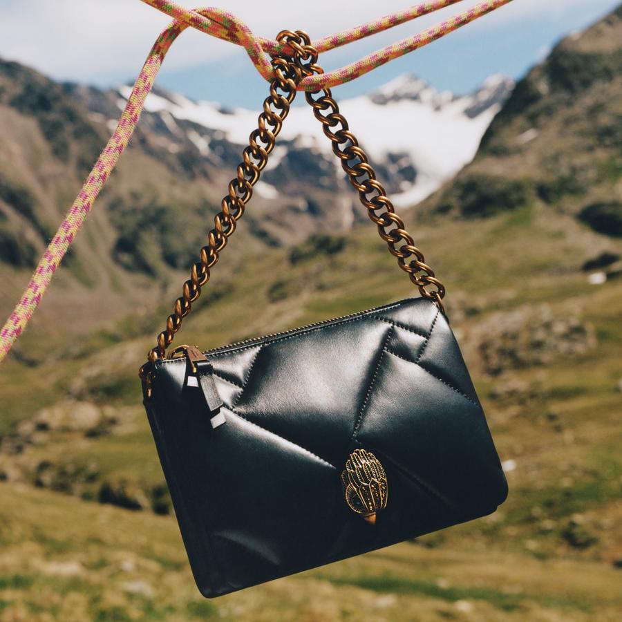 Kensington Puff Black Pouch Purse | Leather Bags | Kurt Geiger display picture 1