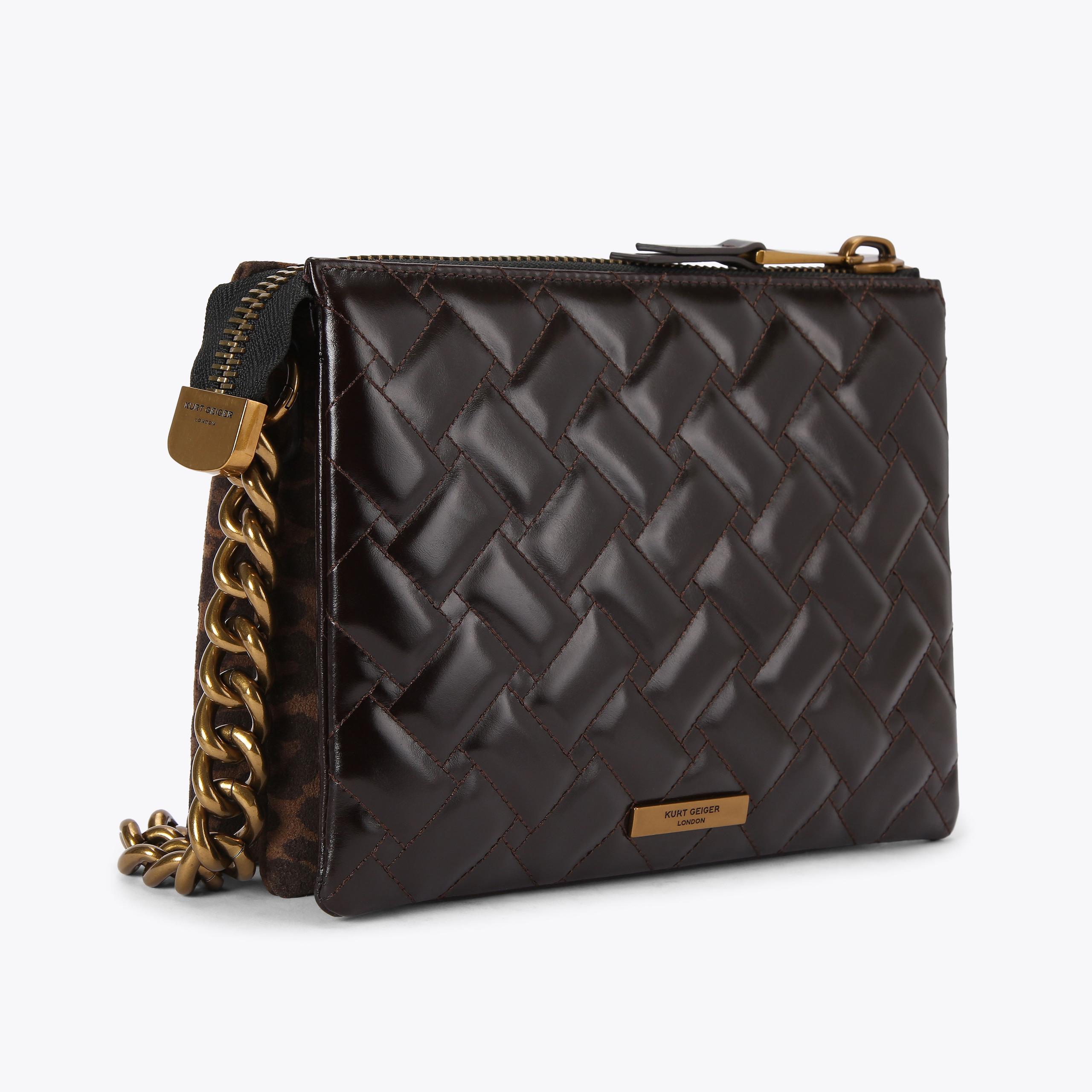 KENSINGTON PUFF 3 POUCH Leopard Print Zip Pouch Bag by KURT