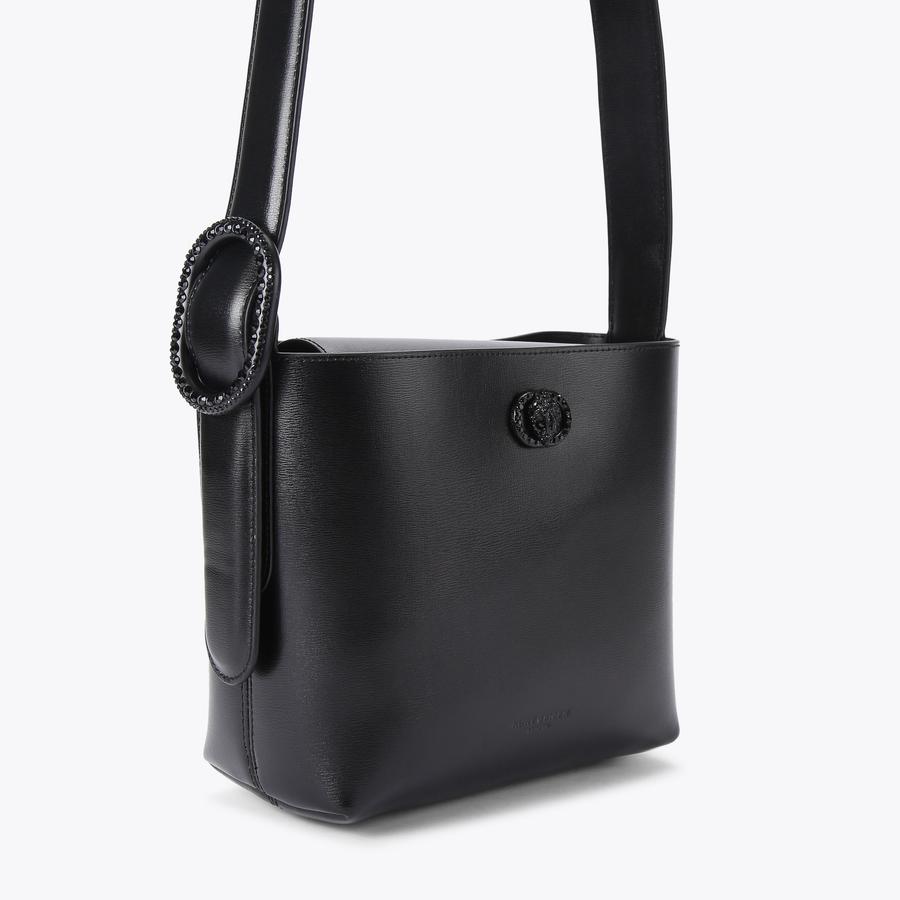 SM CHELSEA BUCKET BAG DR Black Bucket Purse by KURT GEIGER LONDON