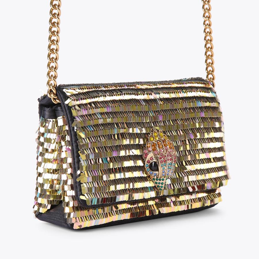 KURT GEIGER LONDON Mini newest Kensington Sequins Quilted Crossbody Bag