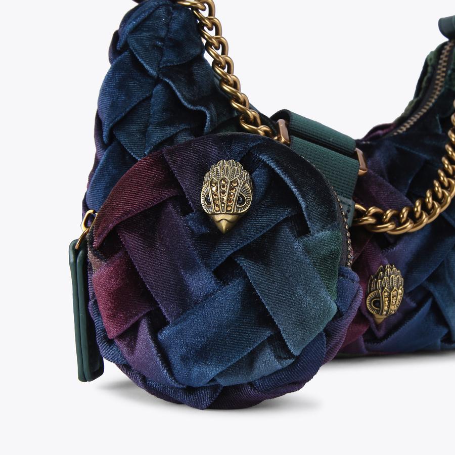【OJOS】22FW★ Padded Cross bag Skirt VELVET SM MULTI XBODY Velvet Cross Body Purse by KURT GEIGER