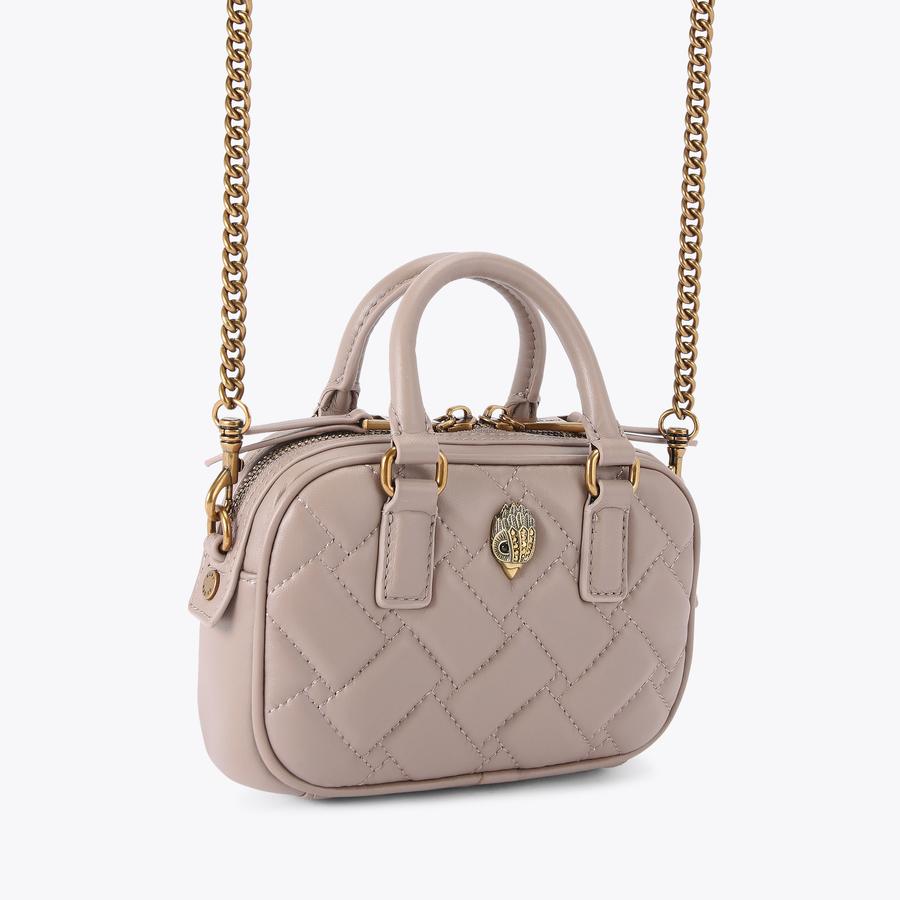 XS KENSINGTON DUFFLE BAG Taupe Cross Body Purse by KURT GEIGER LONDON