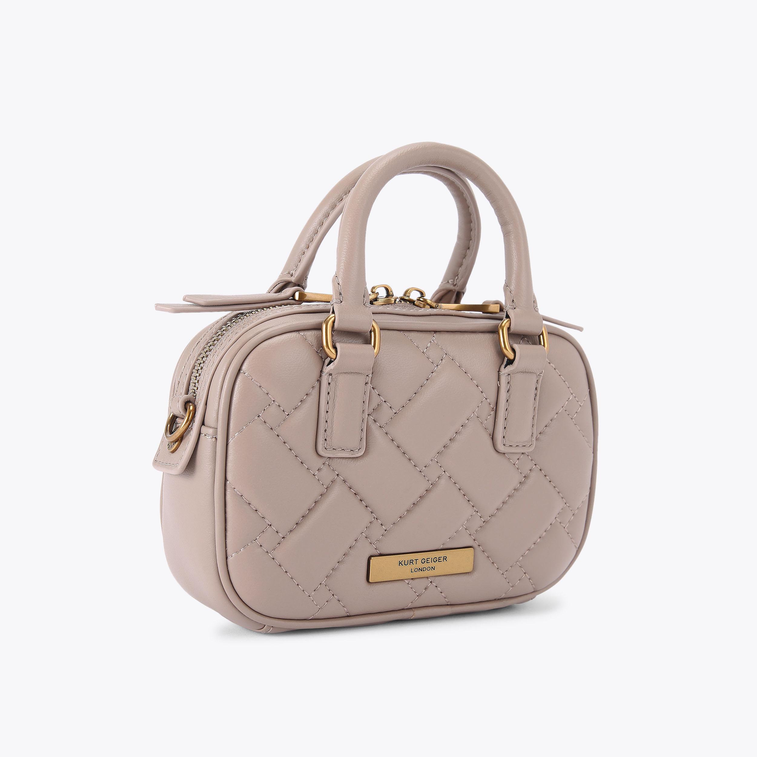 XS KENSINGTON DUFFLE BAG Taupe Cross Body Purse by KURT GEIGER LONDON