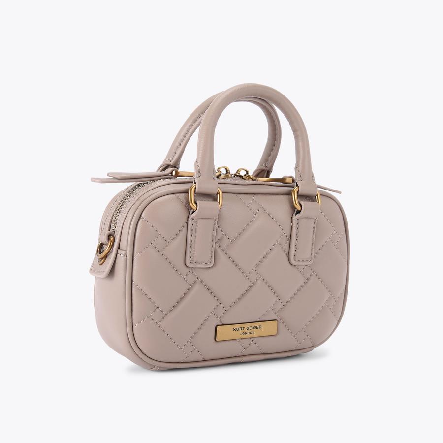 XS KENSINGTON DUFFLE BAG Taupe Cross Body Purse by KURT GEIGER LONDON