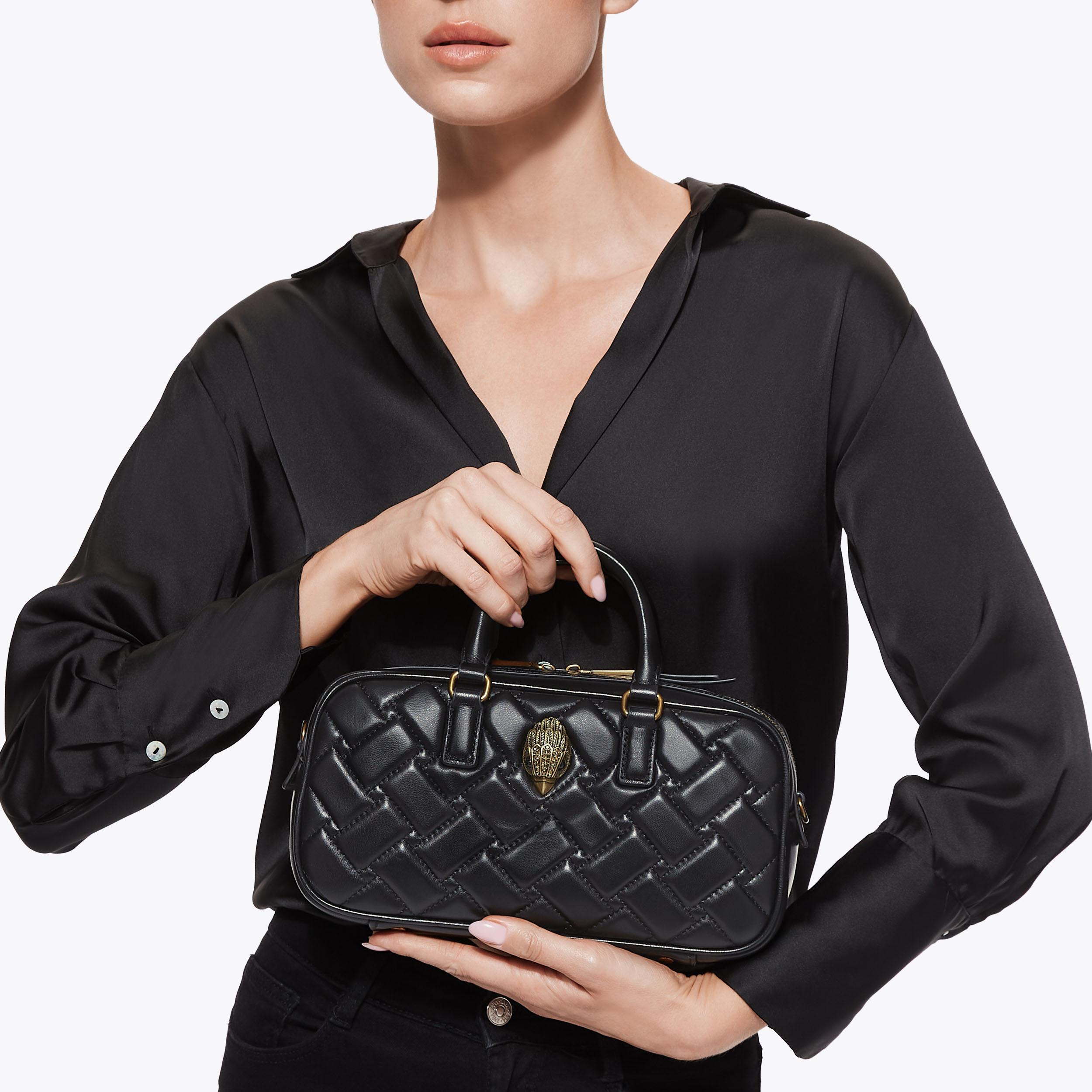 SM KENSINGTON DUFFLE BAG Black Duffle Top Handle Bag by KURT