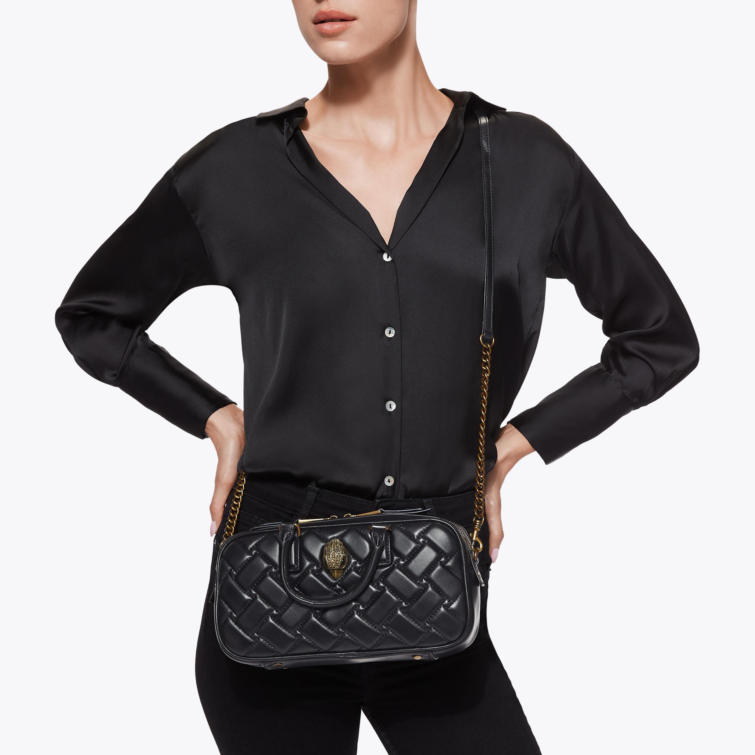 SM KENSINGTON DUFFLE BAG Black Duffle Top Handle Bag by KURT