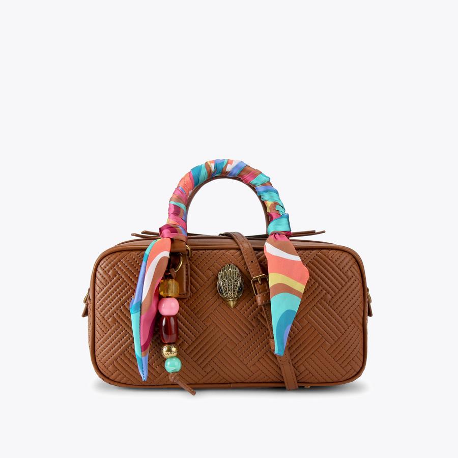 SM KENSINGTON DUFFLE BAG Tan Quilted Duffle Purse by KURT GEIGER