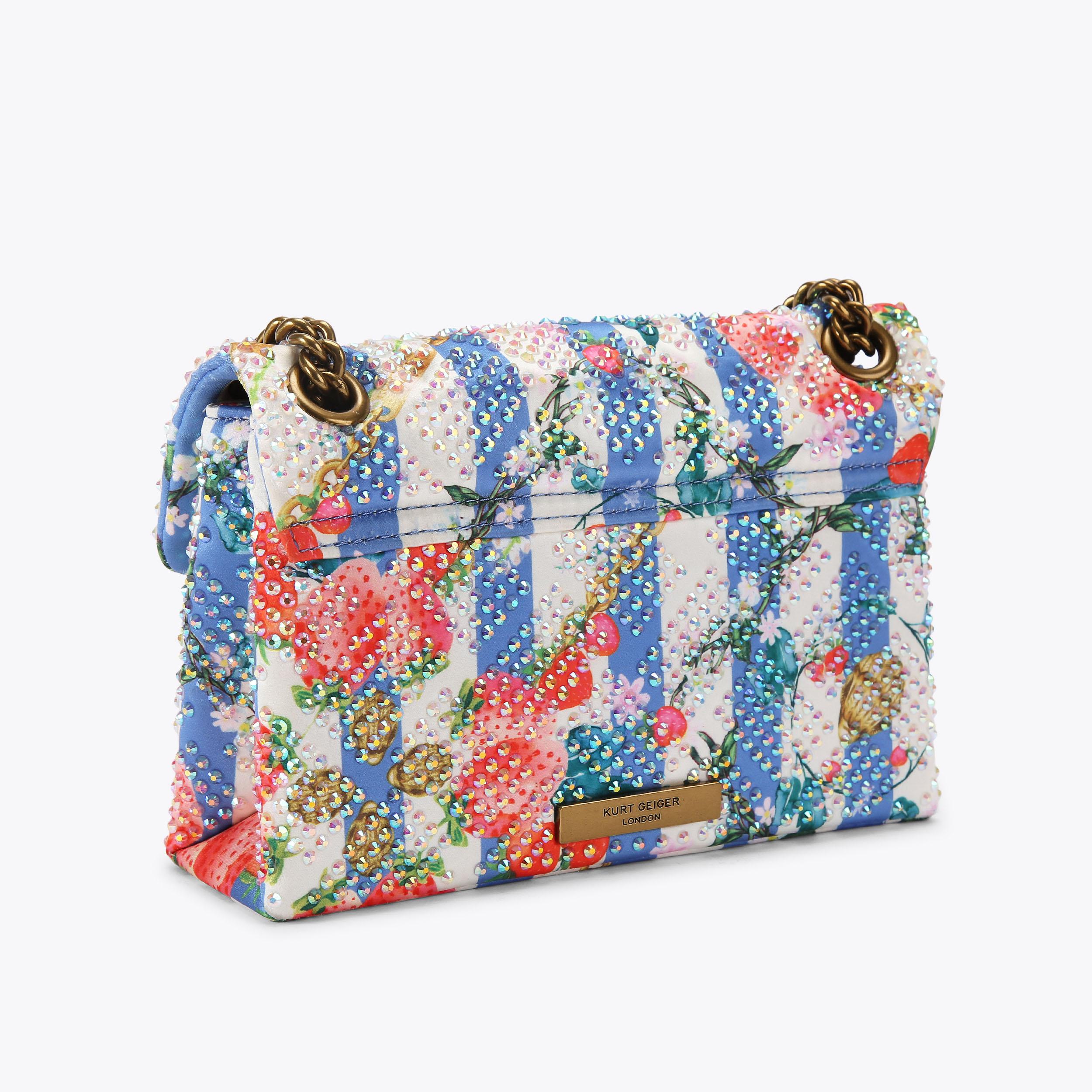 FABRIC MINI KENSINGTON Mini Snake Crystal Cross Body Bag by