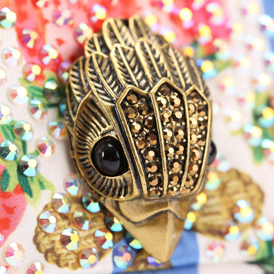 FABRIC MINI KENSINGTON Strawberry Blue Stripe Mini Purse by KURT