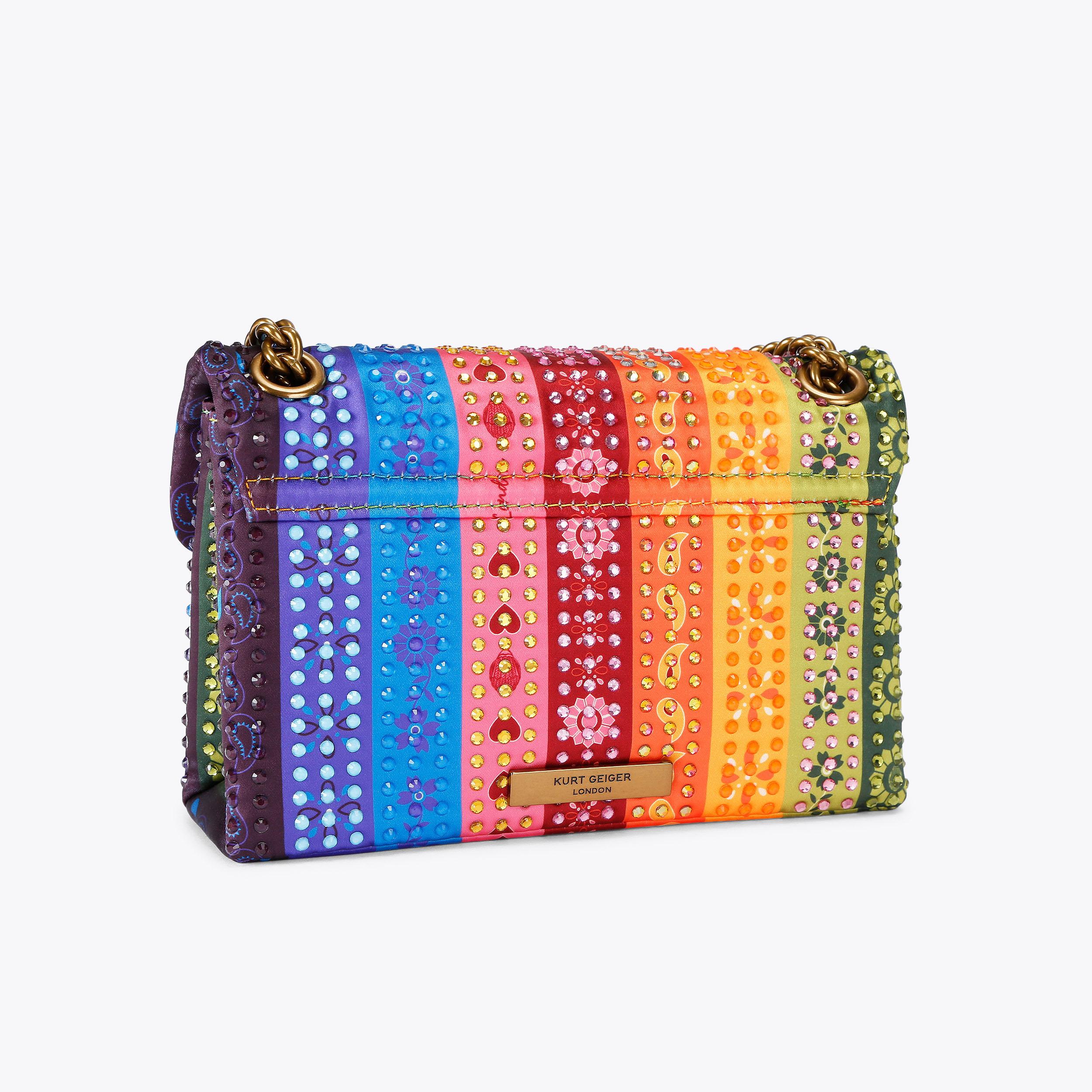 FABRIC MINI KENSINGTON Mini Snake Crystal Cross Body Bag by