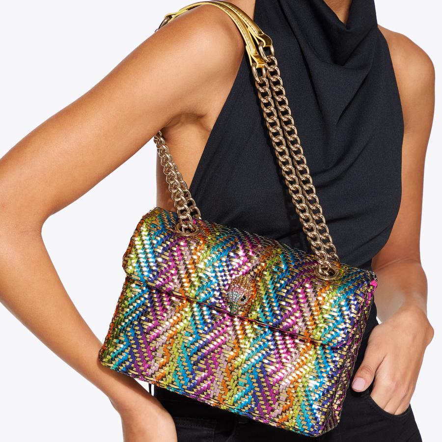 KENSINGTON BAG Metallic Thread Shoulder Purse by KURT GEIGER