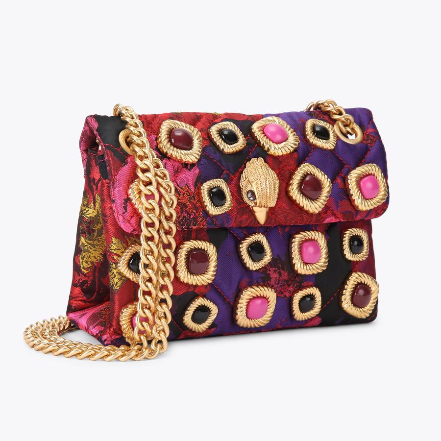 MINI KENSINGTON GEMS Fuchsia Fabric Stone Kensington Bag by KURT