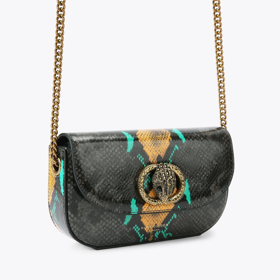 SM CHELSEA XBODY Snake Print Cross Body Bag by KURT GEIGER