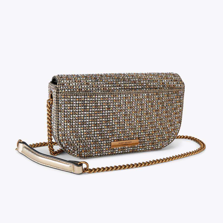 SM CHELSEA XBODY Crystal Houndstooth Cross Body Bag by KURT