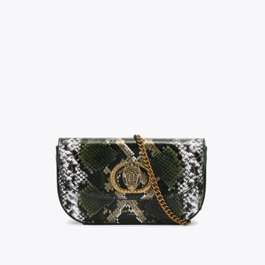 SM CHELSEA XBODY Snake Print Cross Body Bag by KURT GEIGER