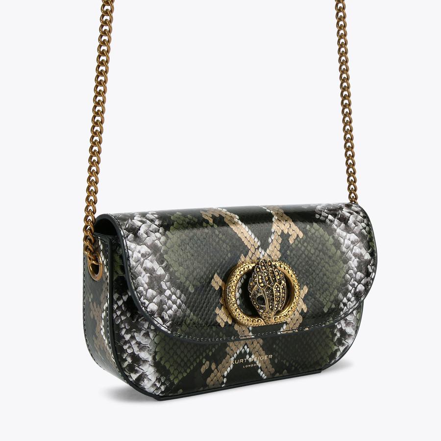 Chelsea Xbody Snake Print Crossbody Bag | Kurt Geiger