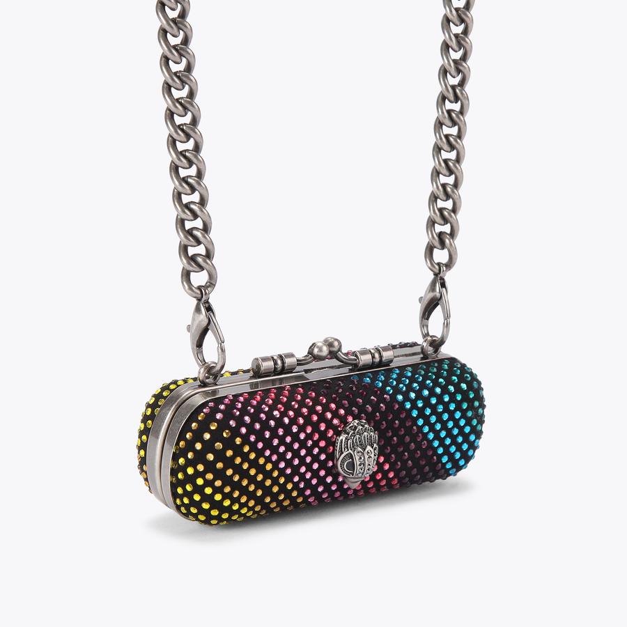 Kurt Geiger Glitter hot Lipstick Clutch