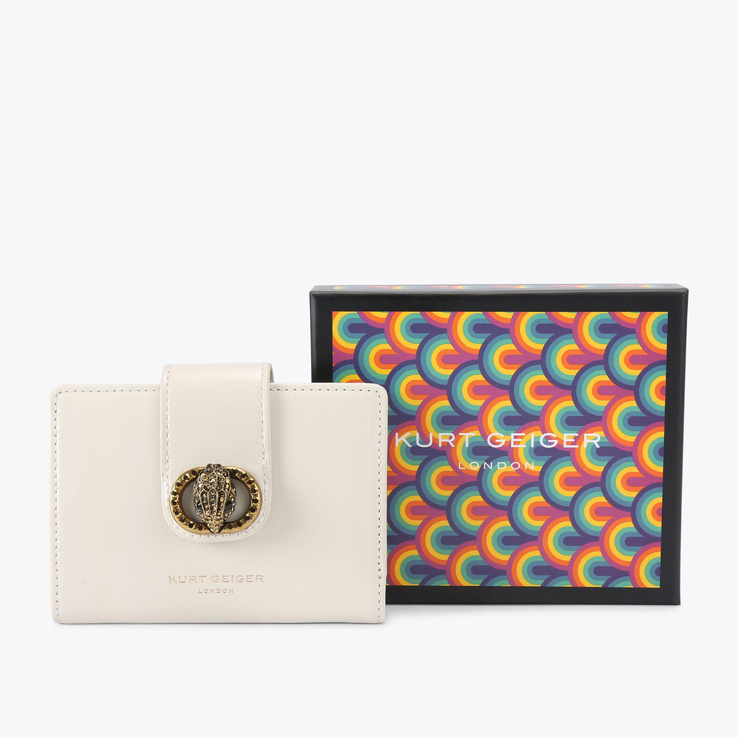 CHELSEA FOLD WALLET Bone Leather Flap Wallet by KURT GEIGER