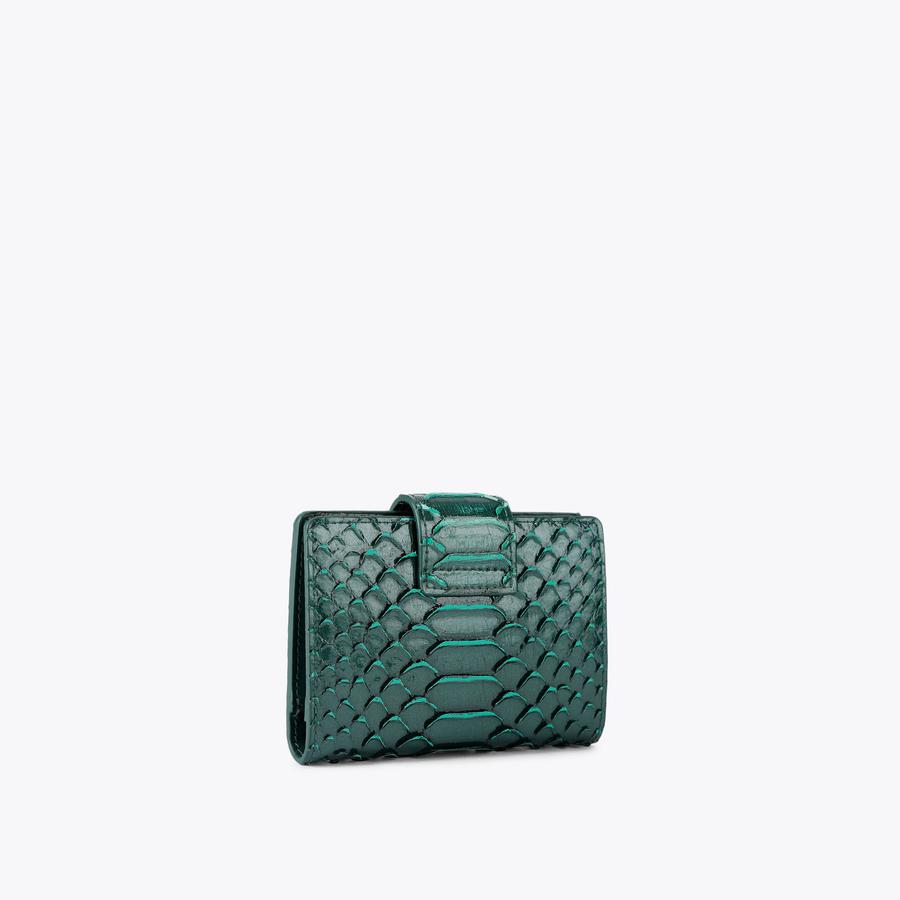 Chelsea Fold Wallet Green Leather Purse | Kurt Geiger