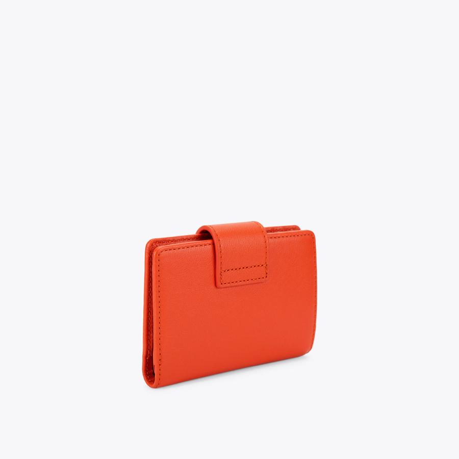 Chelsea Fold Wallet Orange Leather | Kurt Geiger