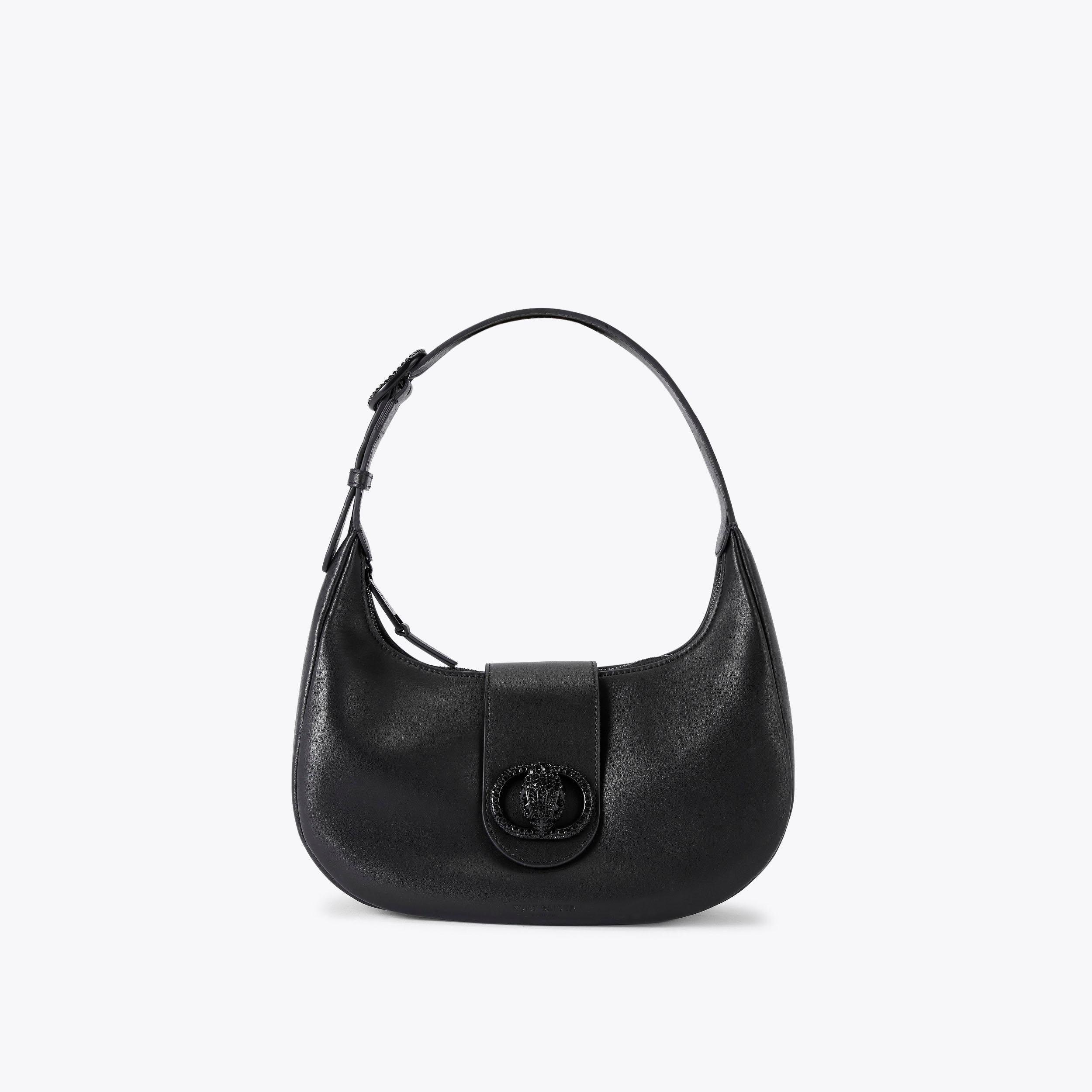 Store Black leather hobo bag